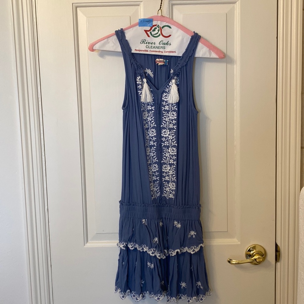Vintage Havana Blue and White Dress (girls XL)